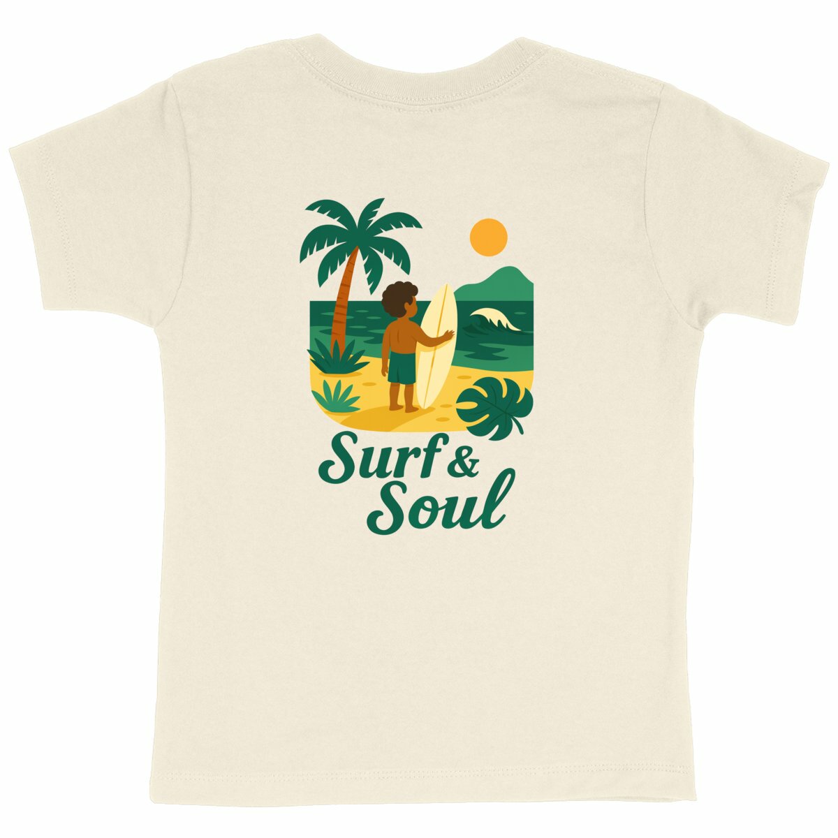 The Coco “Surf & Soul” Tee – Kids Edition (Natural Raw) - dos_naturel