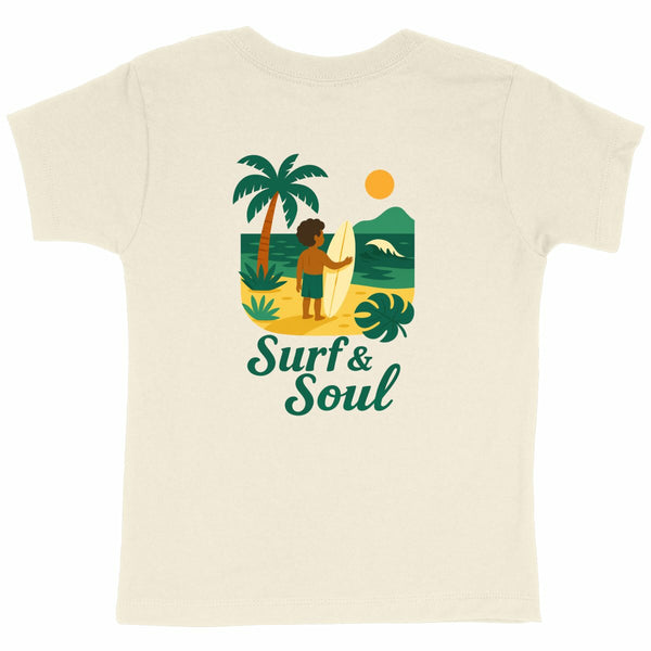 The Coco “Surf & Soul” Tee – Kids Edition (Natural Raw)