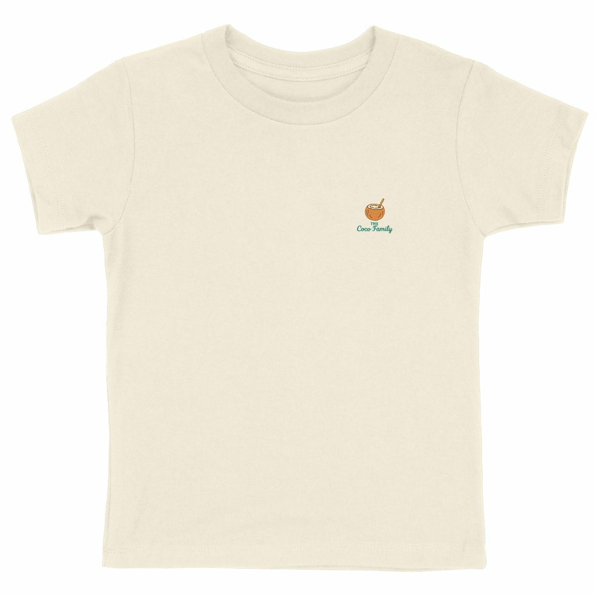 The Coco Logo Tee – Kids Edition (Blanc / Natural Raw) - face_naturel