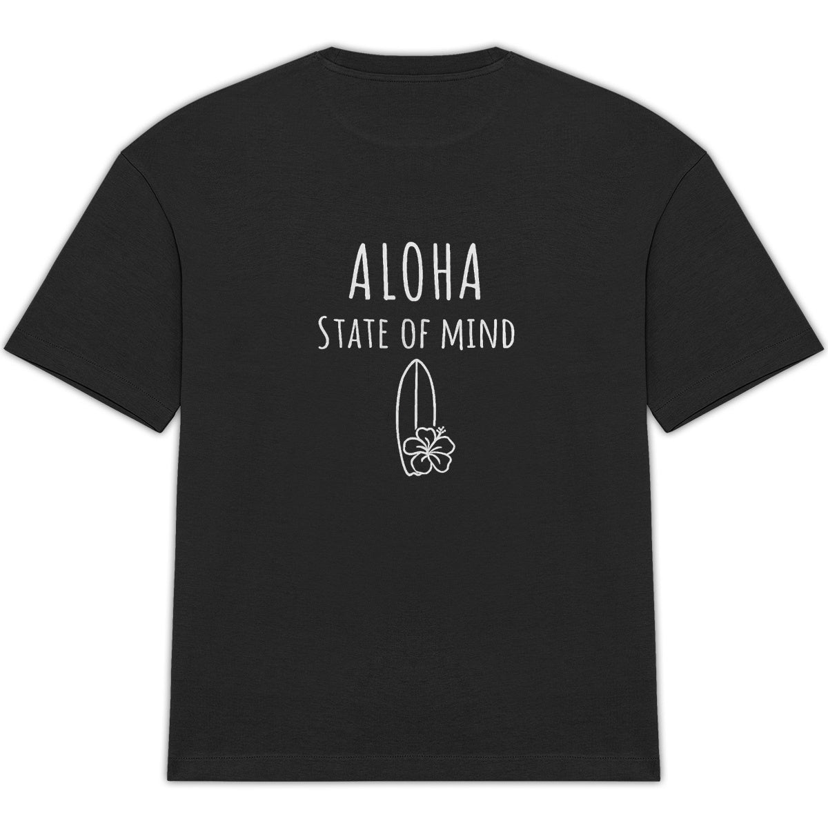 Oversized T-shirt - Aloha State of Mind – Black Edition - dos_0