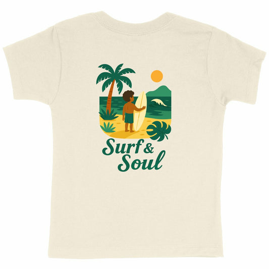 The Coco “Surf & Soul” Tee – Kids Edition (Natural Raw) - dos_naturel
